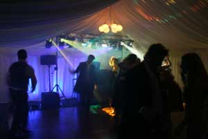 Uplighting in a Marquee